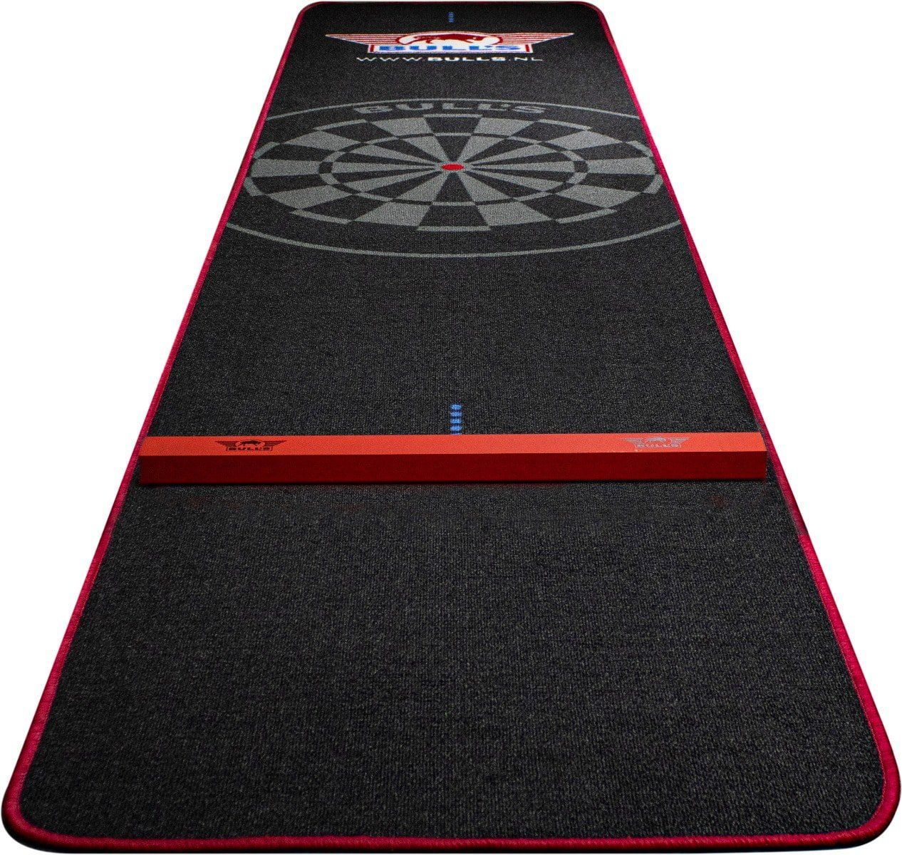 BullsNL Carpet/Dartmatte Black Red 300x65 + Oche