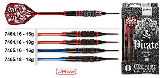 HARROWS Pirate Blue Soft-Darts in 16g