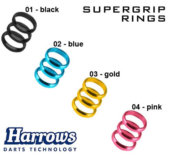 HARROWS Supergrip Spare Rings in Schwarz