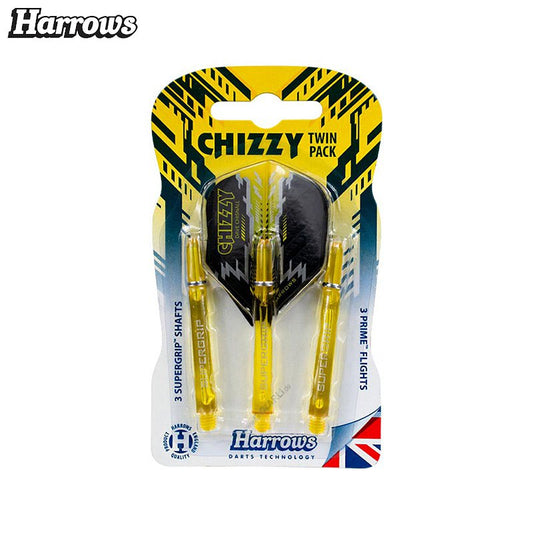 HARROWS Twin Pack Shaft Supergrip Yellow Medium Flight Chizzy