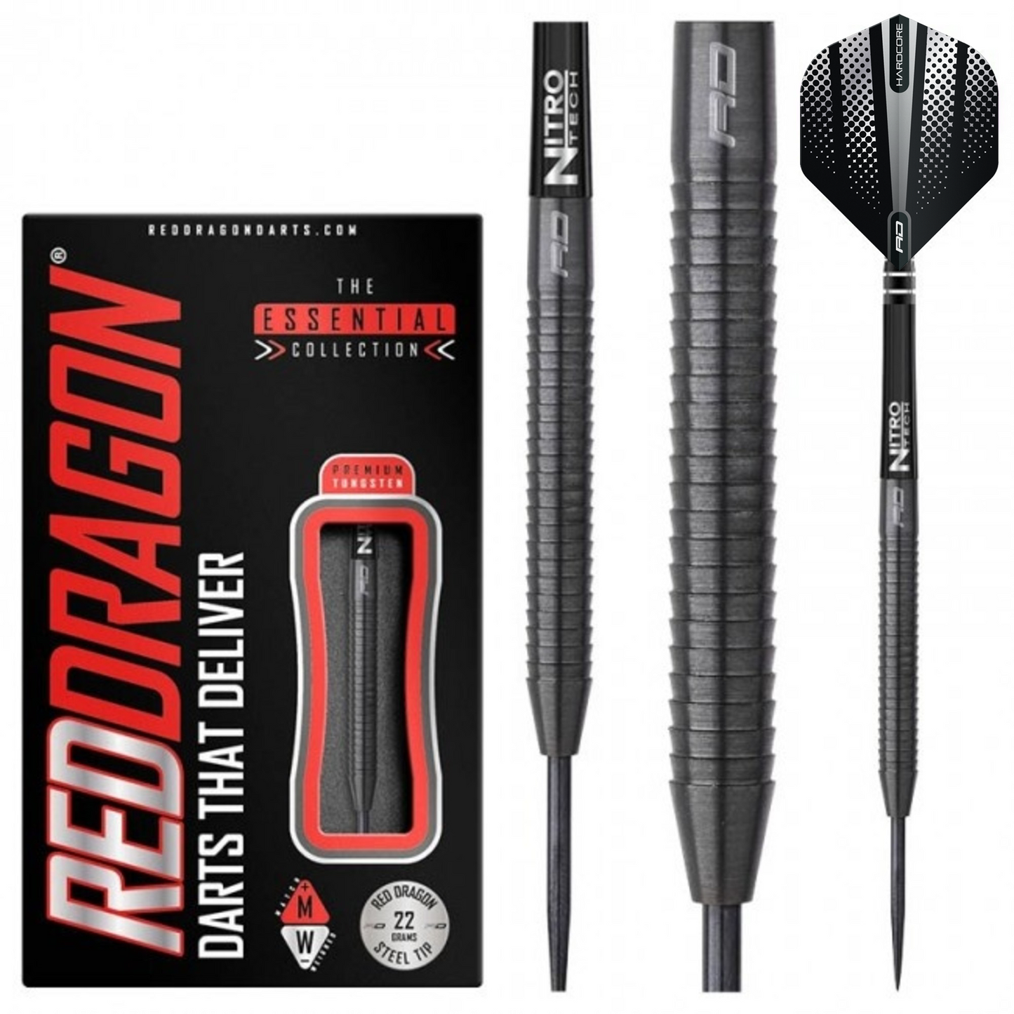 Reddragon Razor Edge Black 85% Steeldart 22g