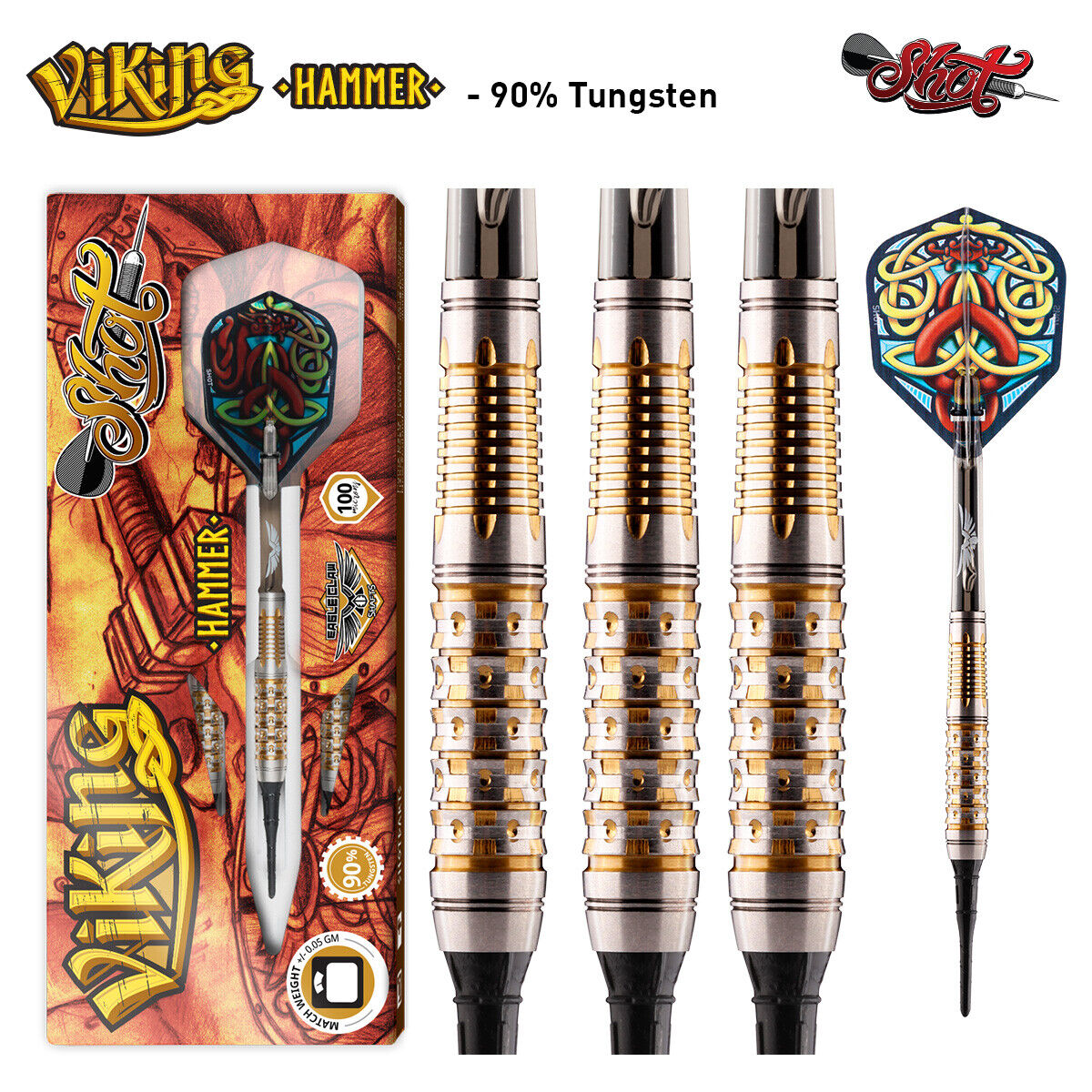 Shot Viking Hammer 90% Tungsten Softdart 20g